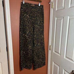 Judy Blue Retro Wide leg jeans leopard
